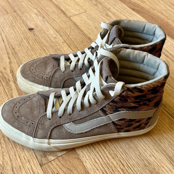 Vans Sk8 Hi 46 Ultracush Leopard Suede Hi Tops Woman’s Size 8 Men’s 6.5 - Picture 5 of 16